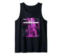 Glitch Vaporwave Estética Japonesa Calle Kanji Camiseta sin Mangas