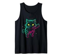 Glitchy Kitten Cat Código de computadora se convirtió en Vivo Camiseta sin Mangas