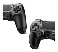 Glitfix 2Pack Mando para PS4, Mando Inalámbrico para PS4/Pro/Slim/PC, Duobla vibrado/tuŝa panelo /3.5 mm Audio -socket/ses -jara akso /1000mAh reŝargebla baterio