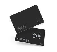 Glitfix Slim Wallet Tracker Card,Bluetooth Air Tag Card, Smart Finder recargable, localizador de cartera IP68 impermeable, compatible con Apple Find My (iOS Only), grosor 1.6 mm, 1 pack (negro)