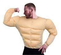 Glitopper Adult Muscle Suit Costumes Muscle Shirt Halloween Costume for Men Fake Muscles Suit for Halloween Cosplay Dress up Party