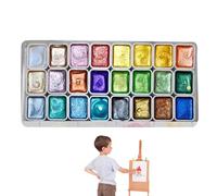 Glitter Acuarela Set - Conjunto de acuarela perla, opalescente Acuarela Set | Pintura de acuarela iridiscente con técnicas de acuarela sin esfuerzo, pintura brillante acuarela para artistas