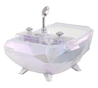 Glitter Babyz MGA Colour Change Bubbling Bañera - Cambia de Color, Cabezal de Ducha Que Funciona de Verdad, Pieza Interior removible y Barra de Ducha - Hace Burbujas, fácil de Limpiar - Edad: 3+ años