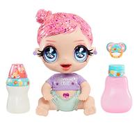 Glitter Babyz, MGA'S Marina Finley, Muñeca con 3 Cambios de Color, Traje de Sirena, Pañal, Biberón y Accesorios, Edad a Partir de 3 años, Marina Finley