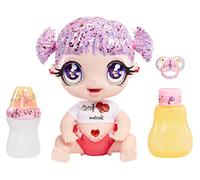 Glitter Babyz, MGA'S Melody HIGHNOTE, Muñeca con 3 Cambios de Color, Moda, Pañal, Biberón y Accesorios, Edad a Partir de 3 años, Melody Highnote
