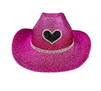 Glitter Cowboy Hat - Western Cowboy Hat - Western Sparkly Disco - Disfraz Accessories, Dress Up Party Headwear, Cosplay Props For Men Women