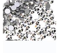 Glitter Crystal Strass SS6-SS30 3D DIY Non HotFix FlatBack Rhinestones para manualidades Nail Art Piedras Decoraciones Accesorios-Plata-SS16-1440pcs