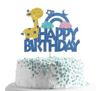 Glitter Decoración para Tartas de Cumpleaño, Happy Birthday Cake Topper, Happy Birthday Decoracion Tartas Cumpleaños Glitter para Fiesta Cumpleaños Decoración de Pastel (D)