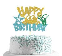 Glitter Decoración para Tartas de Cumpleaño, Happy Birthday Cake Topper, Happy Birthday Decoracion Tartas Cumpleaños Glitter para Fiesta Cumpleaños Decoración de Pastel (F)