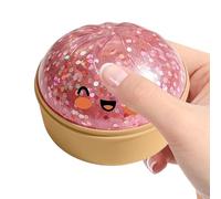 Glitter Dumpling - Shimmer Gel TPR 4 Inch, Giant Rainbow Stress Relief Ball | Rare Pink Mysterious Bun Fidget Toy for Teens Adults Students in Classroom Home Office Car Ride and Travel