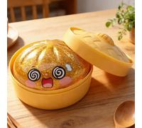 Glitter Dumpling Squish con Vaporera, Gigante Squishy Dumpling Juguete Juguetes Apretables De Bollo Coloridos Rainbow Dumplings Squeeze Juguete Sensorial Ball para Adultos Y Niños