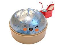 Glitter Dumpling Stress Ball - Pinch Toy for Relaxation | Squishy Bun Shape Sensory Fidget Toy for Studying Working Travel Home Office Classroom Car Ride Meditation Kids Teens Adults Stress Reliefs