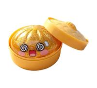 Glitter Dumpling Toy, Cute Food Shape Squeeze Fidget, Bun Rebounding Toy for Stress Relief Fun, Squish Soft Sensory Toys for Kids Adults Students Workers Home School Office Party Favors