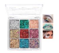 Glitter Eyeshadow Palette, Neon Eye Shadow Makeup, 9 Color Eye Shadow Palettes, For Stunning Palette Eye Glitter Makeup, Glitter Shimmer Eye Make-up, For Eye Lips Face Body (03#)