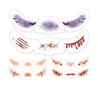 Glitter Face Stickers - 6 Pack Halloween Freckle Makeup Patches | Waterproof Face Decals, Sparkly Costume Accessories | Party Festival Carnival Photo Booth Stage Cosplay Decoration
