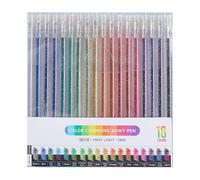Glitter Gel Pens Coloring - Colored Markers For Writing, Coloring, Doodling, Scrapbooking, Journaling | Creative Stationery Supplies Smooth Gel Pen Set For Art Projects School Office Craft Fun Use