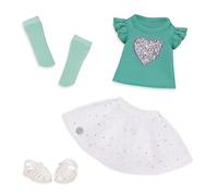 Glitter Girls Conjunto para muñeca Corazón de Lentejuelas Verde Blanco
