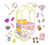 Glitter Girls - GG Pup Tienda de Mascotas sobre Ruedas - Accesorio para mascotas con comida de juguete para muñecas de 14 pulgadas y perros de peluche - Juguetes, ropa y accesorios para niñas 3 años +