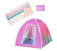 Glitter Girls - Set de camping GG - Set de camping - Tienda de campaña y saco de dormir Rainbow - Juguete de aventura al aire libre - Accesorios para muñecas de 36 cm - 3 años +