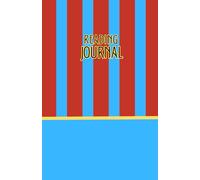 Glitter Graphics Reading Journal w/ 52 prompts, For Book Lovers, Great Gift, Track & Review, Paperback: Blue & Red Cover