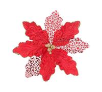 Glitter Handmade Christmas Flowers For Tree Decorations | Holiday Flower Decorations For Wreaths, Garlands, And Christmas Tree Ornaments With Handmade Flower Design For Festive Décor