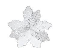 Glitter Handmade Christmas Flowers For Tree Decorations | Holiday Flower Decorations For Wreaths, Garlands, And Christmas Tree Ornaments With Handmade Flower Design For Festive Décor