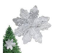 Glitter Handmade Christmas Flowers For Tree Decorations | Holiday Flower Decorations For Wreaths, Garlands, And Christmas Tree Ornaments With Handmade Flower Design For Festive Décor