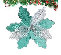 Glitter Handmade Christmas Flowers For Tree Decorations | Holiday Flower Decorations For Wreaths, Garlands, And Christmas Tree Ornaments With Handmade Flower Design For Festive Décor