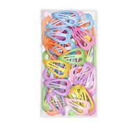 Glitter Heart Metal Hair Clip, 49 Piece Multicolor Anti Slip Hairpins,