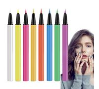 Glitter Liner Pencils Set Cosmetic, UV Neon Liquid Aid, 8 Color Long