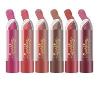 Glitter Lipstick, Lip Glaze, Set of 6 Hydrating Texture Long-Lasting Wear Waterproof Formula Smudge Resistant Lightweight Feel Full Coverage, Lip Stain for Women
