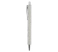 Glitter Pen - Aesthetic Diamond Stationery Item, Decorative Shimmering Desk Supply with Ergonomic Grip Style, Refillable Elegant Pointed Tip, Ideal for Wedding Guestbooks Notetaking Gifting
