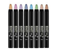 Glitter Pencil Set, Smudge-Proof Eyeshadow, Lightweight with Creamy Feature, Portable Blendable Stick, Reliable Eye Accessory with Simple Design, Beauty Tool for Home and Travel
