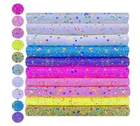 Glitter Sewing Sequins, 8 Piece A4 Beading Set, Decorative Fabric Craft Material with Shiny Reflective Design, Durable Costume Embellishment Kit, Scrapbook Art Supply for Home Classroom Use