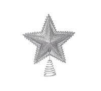 Glitter Star Treetop Christmas Tree Star Topper for 6ft Trees - Durable Sparkling Decoration in Gold and Silver