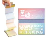 Glitter Sticky Note - Transparente Memo Pad, impermeable Page Marker | 1 Hundred Sheets Colorful Pads For School Classroom Library Study Desk Work Home Bookmarks Stationery Cute Writing Supplies