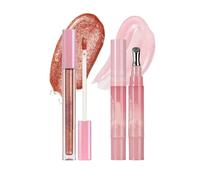 Glittery Lip Gloss,Moisturizing Long Lasting Non Sticky Lipstick,Shimmery Lip Gloss - for Home Travel Day Party Summer Winter Fall Offices School Date Event