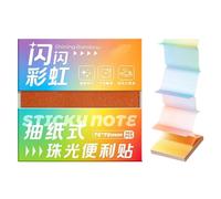 Glittery Sticky Notes - Colorful Glitter Transparent Pads Transparent