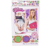 Glitza - glt7613 - Transfer Art - 50 diseño a pailleter - 2 tarros de Purpurina - Pincel