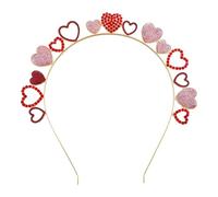 Glitzer-Herz-HEADBAND-CRINGSTAL-CORED-HEadband, Valentine Bandband For Women, Sweet Heart Hair Band | Regalo para niñas, cubierta de cabeza de corazón brillante, joyería para el cabello de San Vale