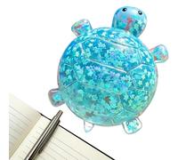 Glitzer Schildkröte Stressball - Kawaii Quetschspielzeug für Kinder & Erwachsene - Antistress Fidget Toy mit Sternen-Pailletten - Sensorik Spielzeug für Stressabbau, Schule & Büro