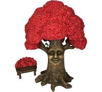 GlitZGlam Fairy Garden Miniature Tree: Mrs. Rose La Rosa Rosada de Azar (9 Pulgadas de Alto) para Las Hadas y los gnomos del jardín - De la Hermosa colección Azarian. Un Accesorio de jardín de Hadas