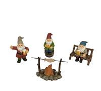 GlitZGlam Gnomos Felices Cerveceros - Set de 5 Piezas de Gnomos de Jardín para Jardines de Hadas en Miniatura
