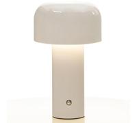 Glivpny Lámpara de mesa moderna de hongos para atenuación táctil portátil, luz nocturna LED recargable con 3 niveles de brillo, lámpara de mesita de noche para interiores y exteriores, restaurante,