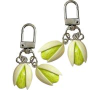 Glixoft 2 Uds Lindos Llaveros De Pistacho Llaveros De Comida Simulada Divertidos Colgantes De Llave para Bolsos Graduación Día De Madre Regalos De Cumpleaños