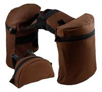 Glixoft Bolsa De Sillín De Caballo Endurance, Alforja De Caballo Compacta, Bolsa De Sillín De Cuerno Duradera, Práctico Bolsillo con Pommel para Montar a Larga Distancia