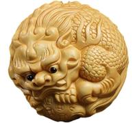Glixoft Estatua De Pixiu De Madera, Adorno De Dragón Feng Shui, Estatuilla De Dragón Chino para Atraer Riqueza, Decoración para Hogar Y Oficina