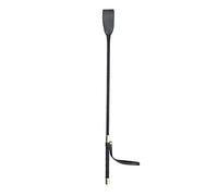 Glixoft Látigo De Caballo, 18 Pulgadas De Cuero De PU con Doble Bofetada, Murciélago De Salto De Látigo para Entrenamiento Ecuestre