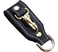 Glixoft Llavero De Cuero Genuino, Llavero De Cuero, Llavero Vintage, Cinturón, Hebilla De Gancho, Soporte para Llavero De Coche para Hombres Y Mujeres