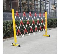 GLJTUO Barreras telescópicas para el tráfico, portones de tijeras portátiles plegables, puertas de barrera ajustables con ruedas para escuelas de eventos portátiles (rojo 2,5 m)